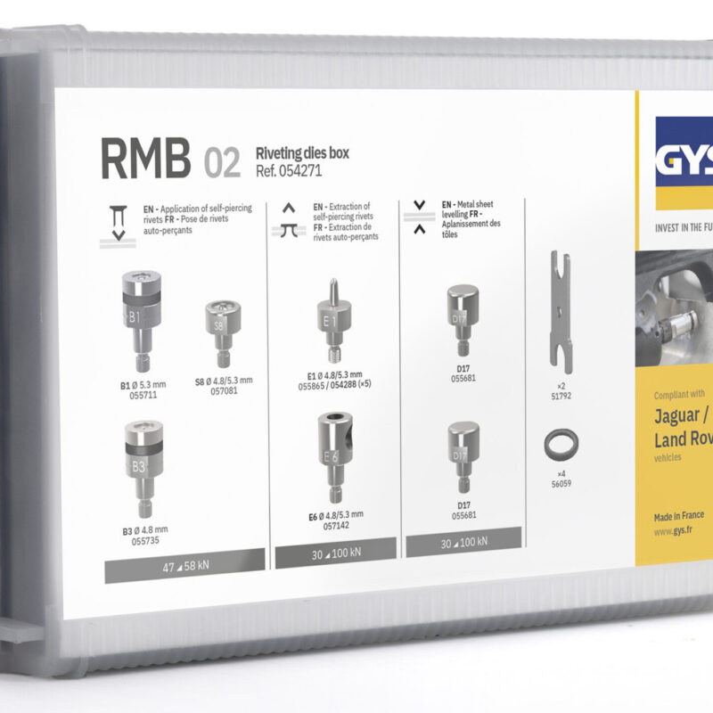 DIE KIT RMB 02 (Jaguar / Land Rover Group) FOR RIVETERS 10T