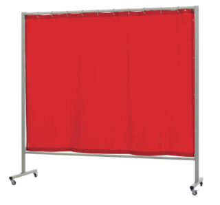 RED WELDING CURTAIN OPTI 215.O ON WHEELS 2x2.15m