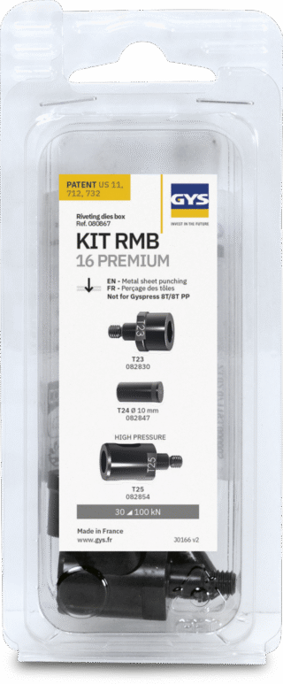 RMB 16 PREMIUM DIE KIT (Ø10.0mm) RIVETERS 10T/10T.PP