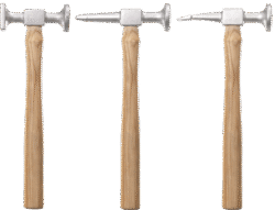 SET OF 3 ALUMINIUM HAMMERS AND 4 ALUMINIUM BLOCKS - Bild 3